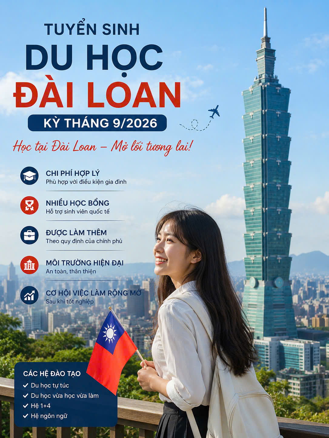 TUYỂN SINH DU HỌC ĐÀI LOAN KỲ THÁNG 9/2026 