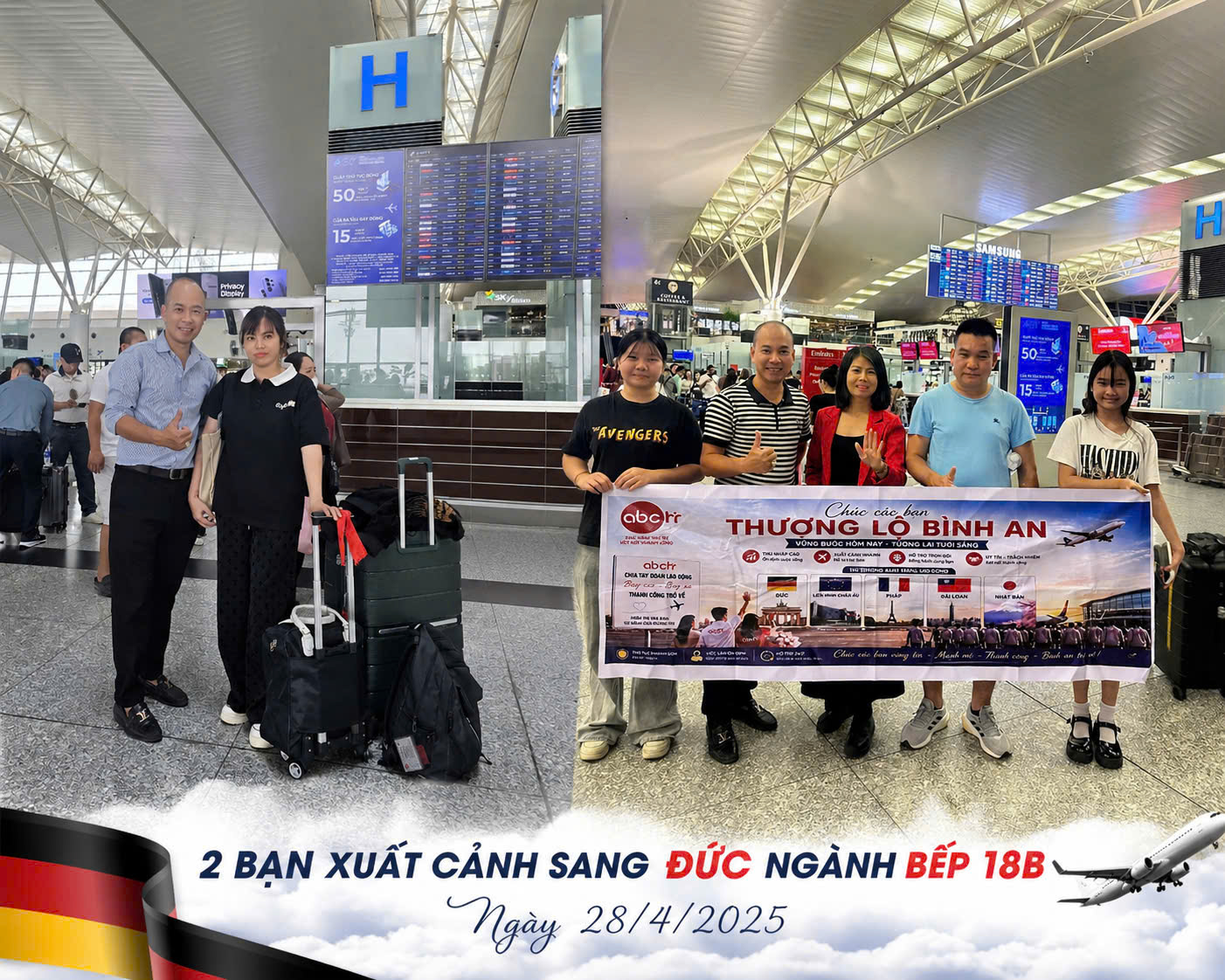 Tiễn chân học viên đi Đức diện Visa 18 B Đức  